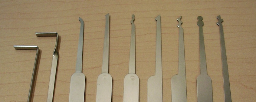 [a small set of lock-picking tools from wikipedia]